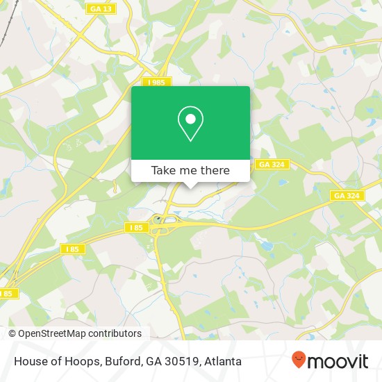Mapa de House of Hoops, Buford, GA 30519
