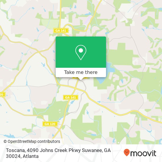 Mapa de Toscana, 4090 Johns Creek Pkwy Suwanee, GA 30024