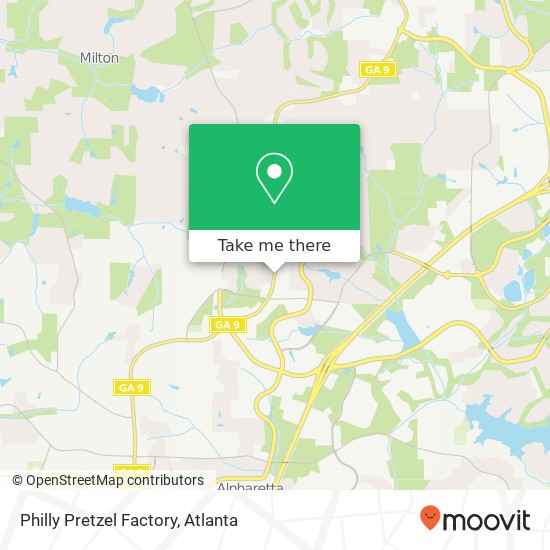 Mapa de Philly Pretzel Factory, 13087 Highway 9 N Milton, GA 30004