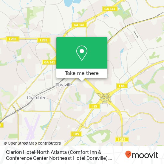 Clarion Hotel-North Atlanta (Comfort Inn & Conference Center Northeast Hotel Doraville) map