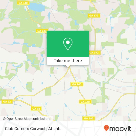 Club Corners Carwash map