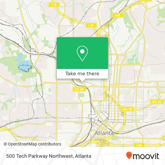 Mapa de 500 Tech Parkway Northwest