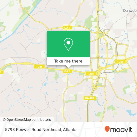 5793 Roswell Road Northeast map