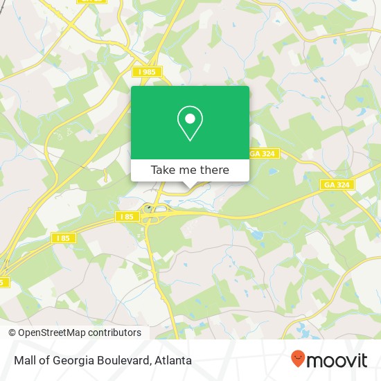 Mall of Georgia Boulevard map