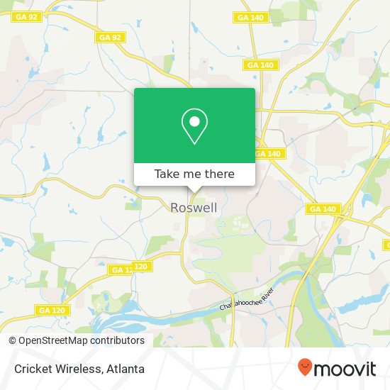 Mapa de Cricket Wireless