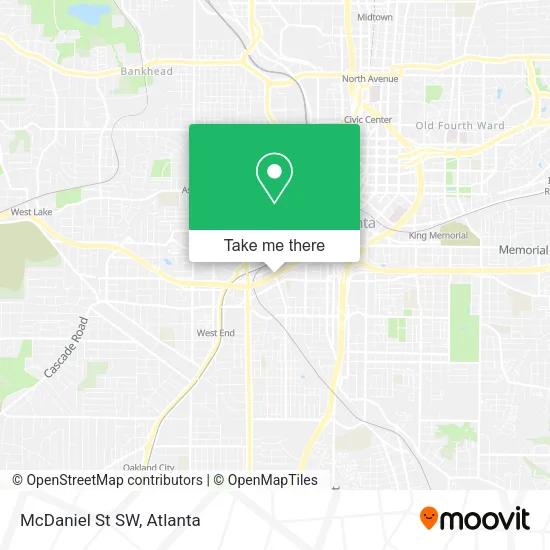 Mapa de McDaniel St SW