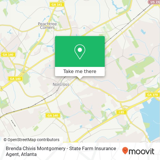 Mapa de Brenda Chivis Montgomery - State Farm Insurance Agent