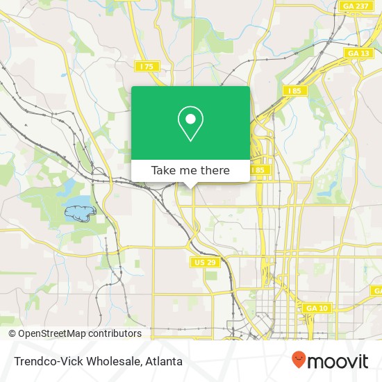 Trendco-Vick Wholesale map