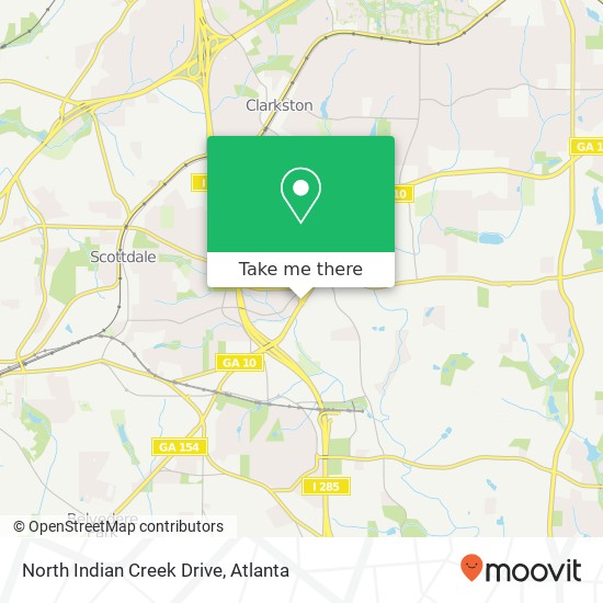 Mapa de North Indian Creek Drive