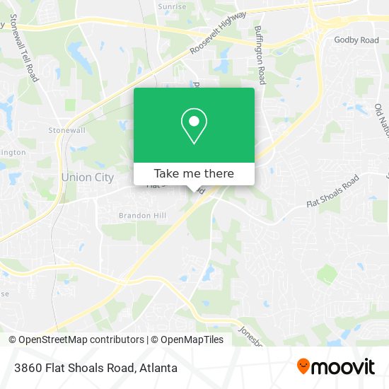 Mapa de 3860 Flat Shoals Road