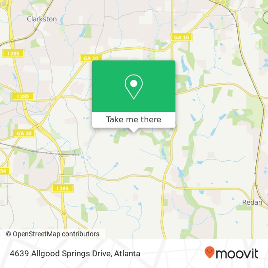 Mapa de 4639 Allgood Springs Drive