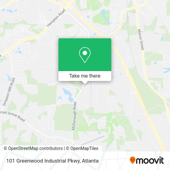 101 Greenwood Industrial Pkwy map