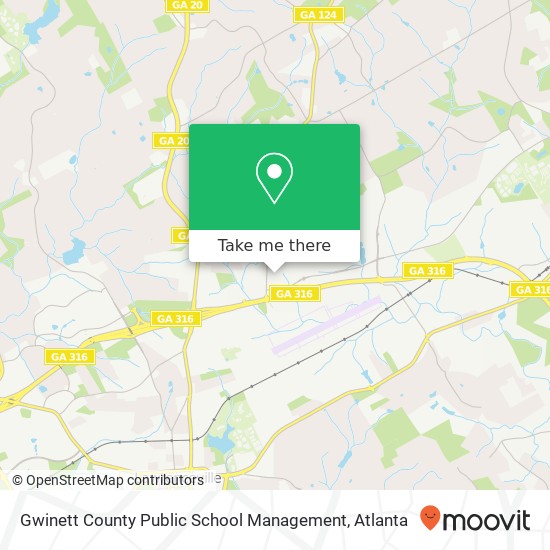 Mapa de Gwinett County Public School Management