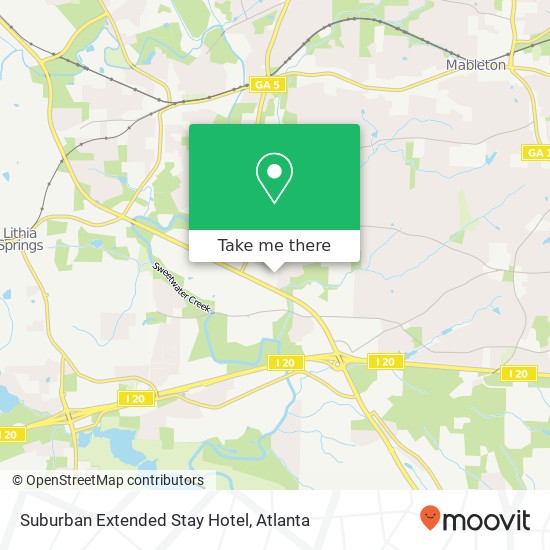 Mapa de Suburban Extended Stay Hotel