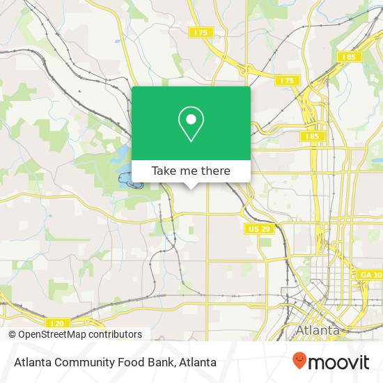 Atlanta Community Food Bank map