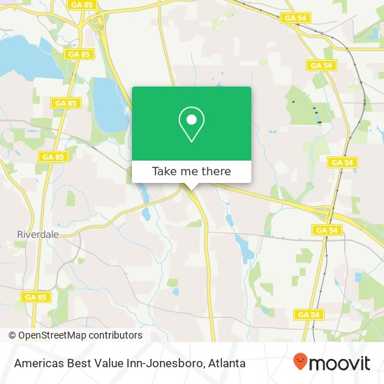 Americas Best Value Inn-Jonesboro map