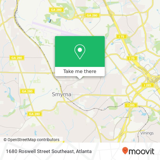 1680 Roswell Street Southeast map