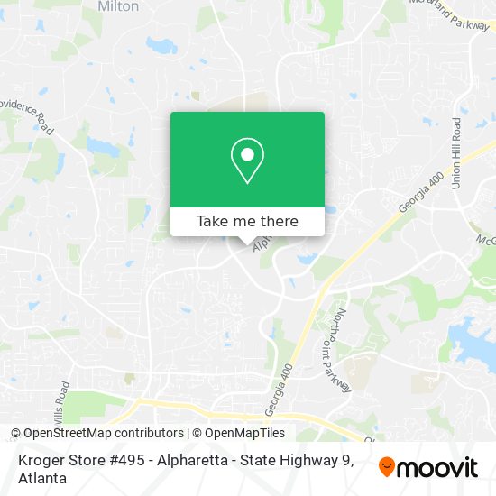 Kroger Store #495 - Alpharetta - State Highway 9 map