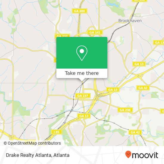 Mapa de Drake Realty Atlanta