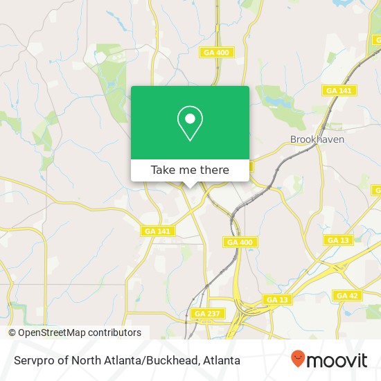 Servpro of North Atlanta / Buckhead map