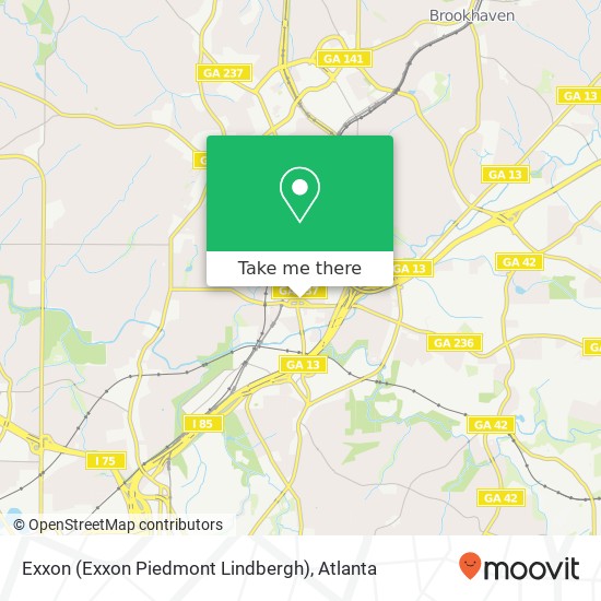 Mapa de Exxon (Exxon Piedmont Lindbergh)