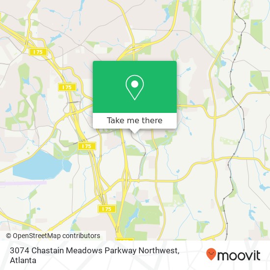 Mapa de 3074 Chastain Meadows Parkway Northwest