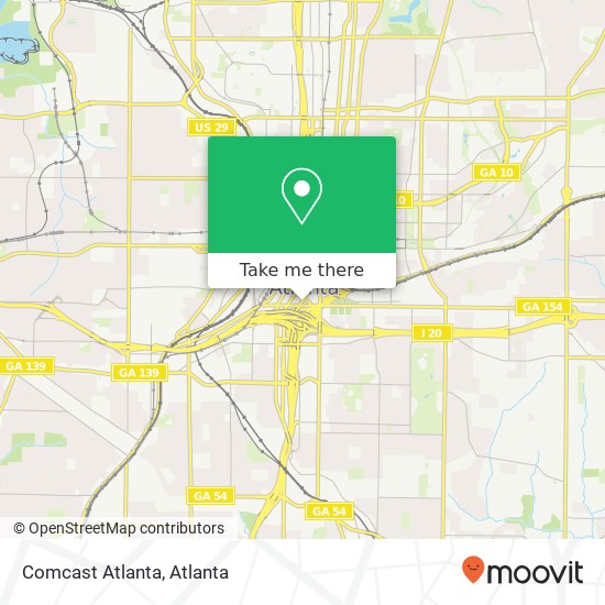 Mapa de Comcast Atlanta