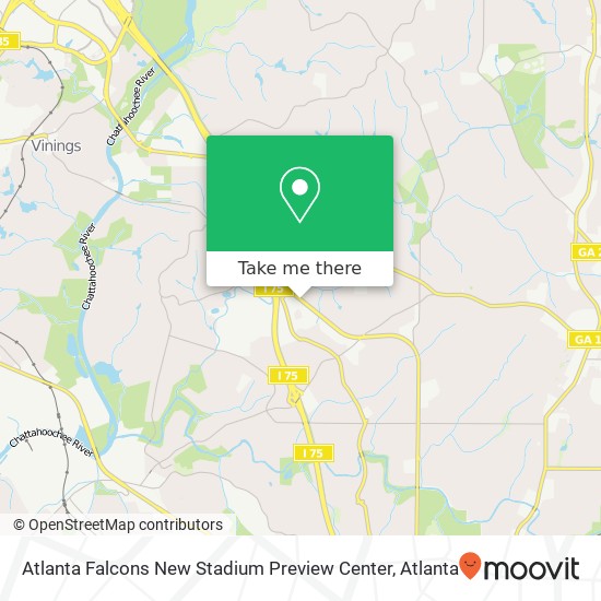 Mapa de Atlanta Falcons New Stadium Preview Center