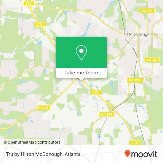 Tru by Hilton McDonough map
