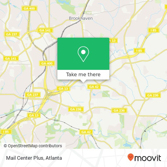 Mapa de Mail Center Plus