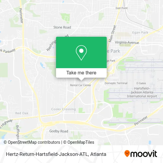 Hertz-Return-Hartsfield-Jackson-ATL map