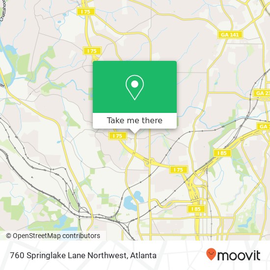 Mapa de 760 Springlake Lane Northwest