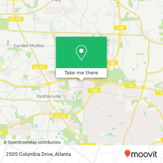 Mapa de 2505 Columbia Drive