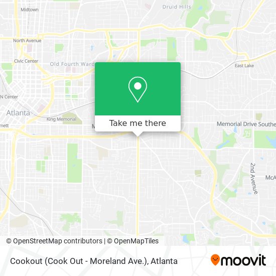 Mapa de Cookout (Cook Out - Moreland Ave.)