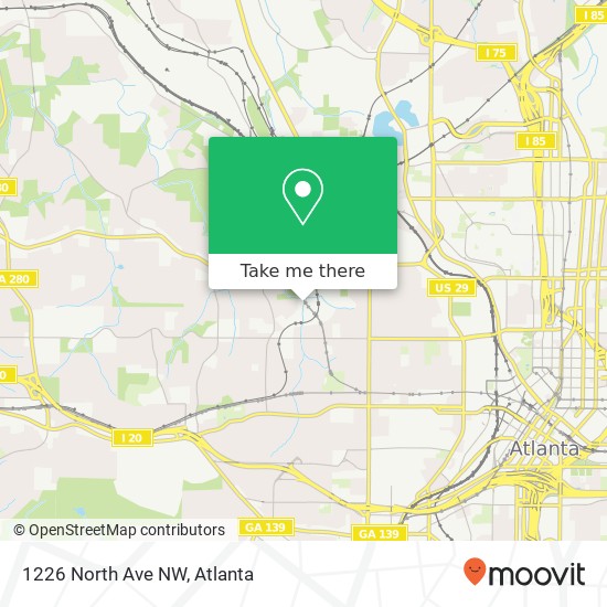 Mapa de 1226 North Ave NW