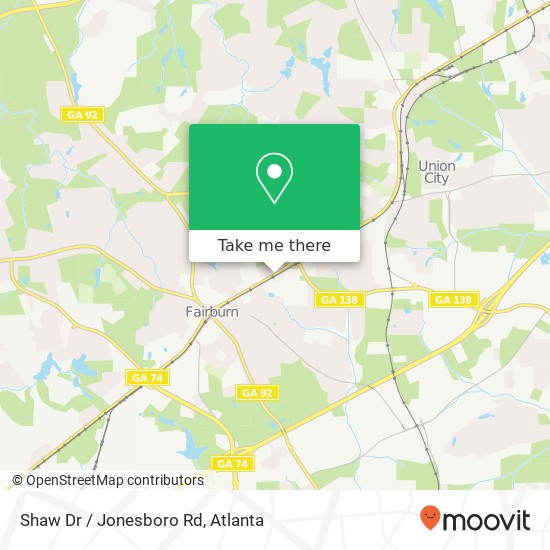 Mapa de Shaw Dr / Jonesboro Rd