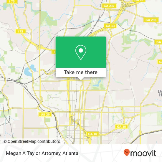 Megan A Taylor Attorney map