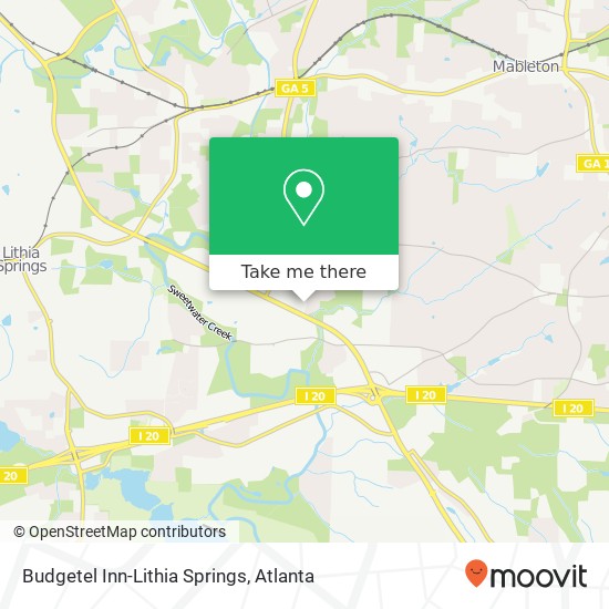 Mapa de Budgetel Inn-Lithia Springs