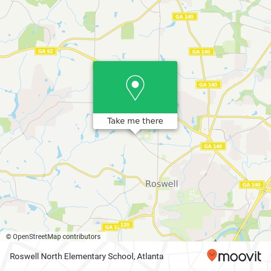 Roswell North Elementary School map