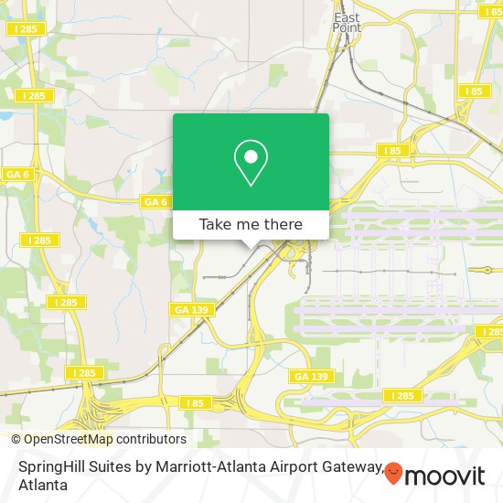 Mapa de SpringHill Suites by Marriott-Atlanta Airport Gateway