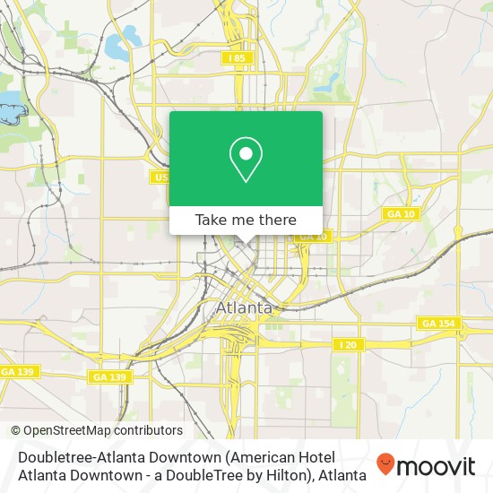 Doubletree-Atlanta Downtown (American Hotel Atlanta Downtown - a DoubleTree by Hilton) map