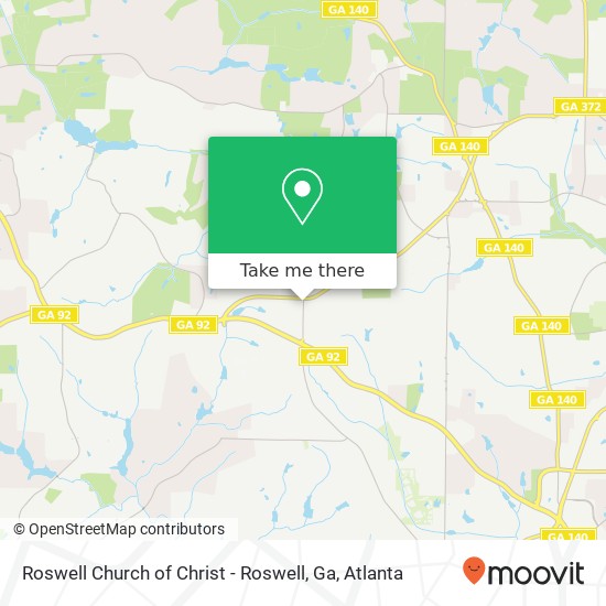 Roswell Church of Christ - Roswell, Ga map