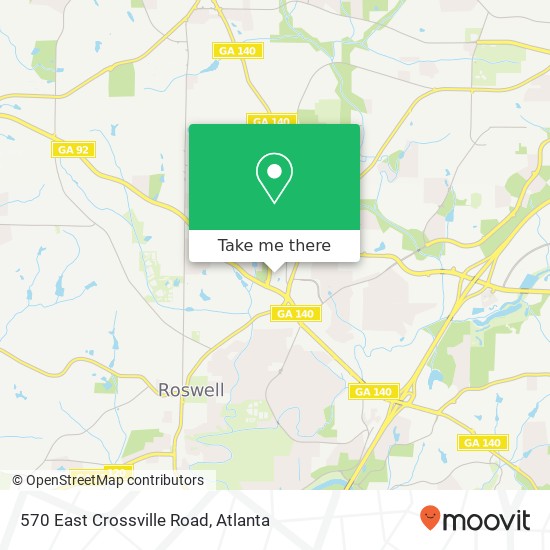 Mapa de 570 East Crossville Road