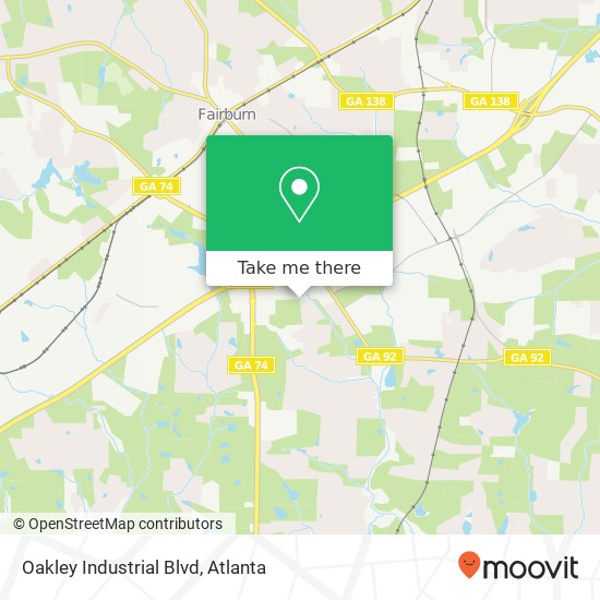 Mapa de Oakley Industrial Blvd