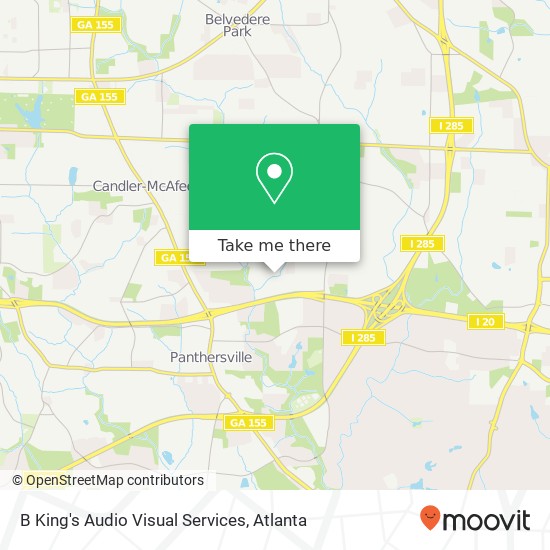 B King's Audio Visual Services map