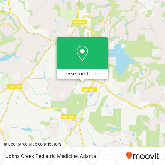 Mapa de Johns Creek Pediatric Medicine