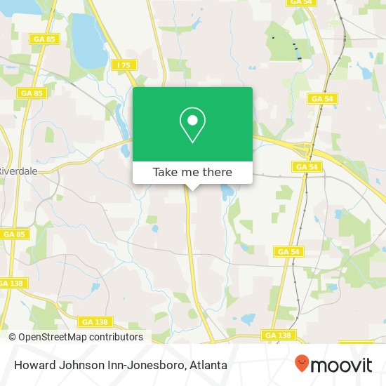 Howard Johnson Inn-Jonesboro map