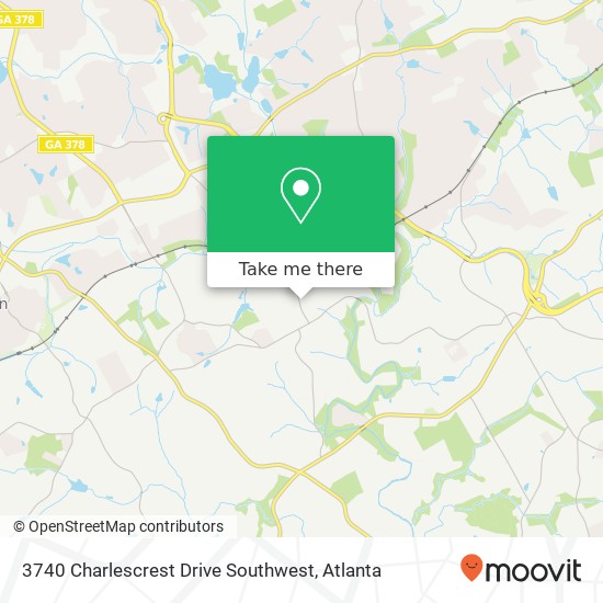 Mapa de 3740 Charlescrest Drive Southwest