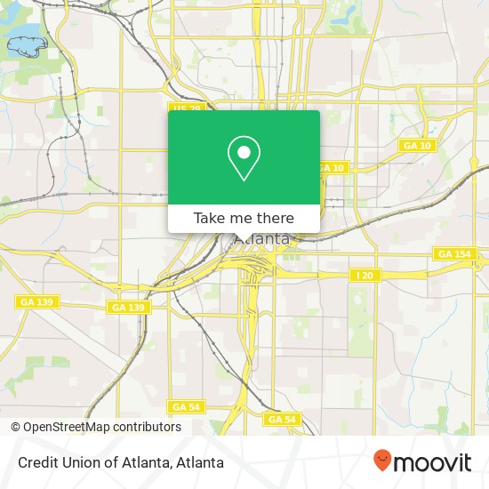 Credit Union of Atlanta map