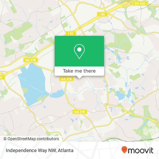 Independence Way NW map